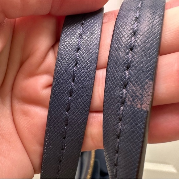 Coach Peyton Jordan Carryall Navy Blue Saffiano Leather Triple Compartment - Picture 14 of 14